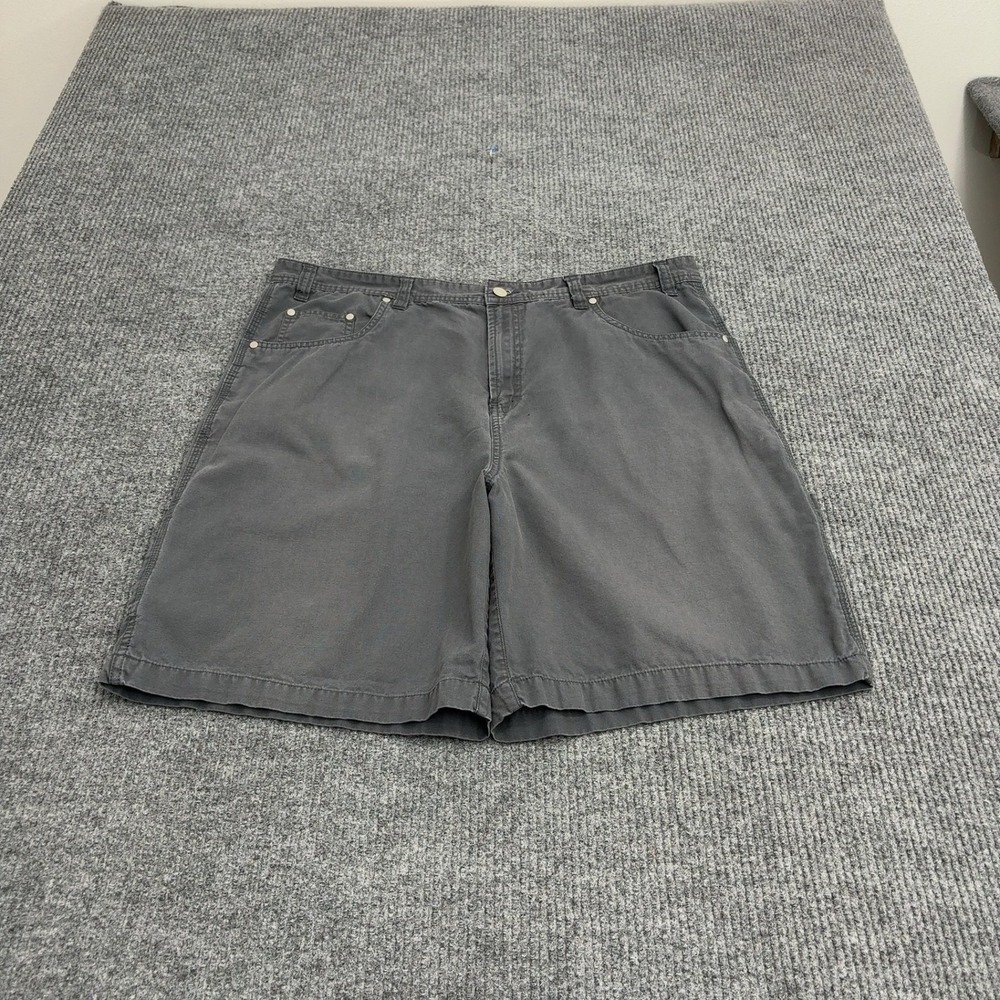 Faded Glory Cargo Shorts Mens 40 Gray Cotton Carpenter Utility Workwear Casual